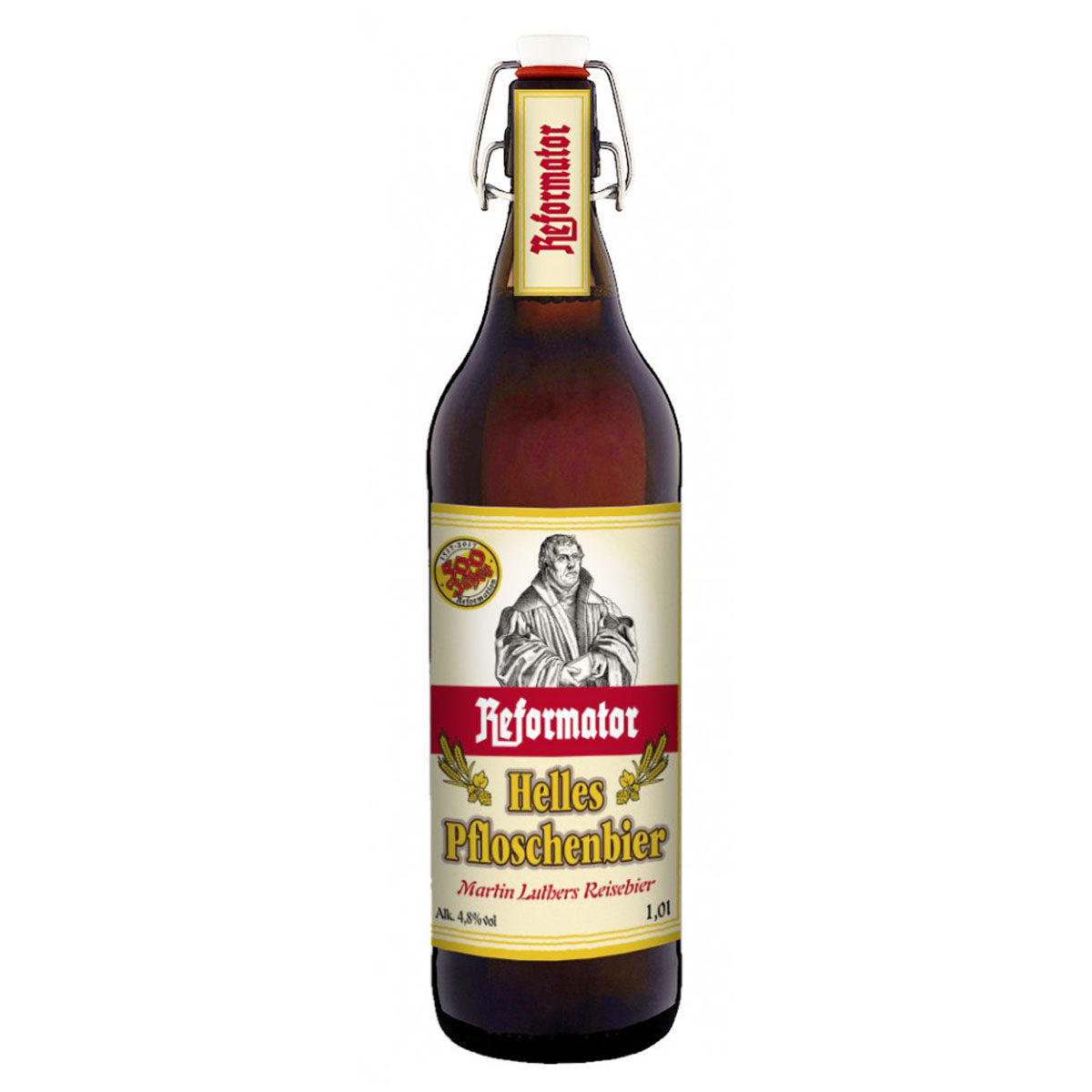 Luther Reformator Pfloschenbier 1 Liter Flasche mit Bügelverschluss