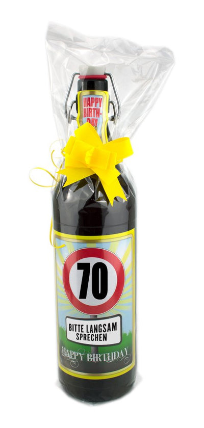 70 Jahre - 1 Liter Flasche mit edlem Pils