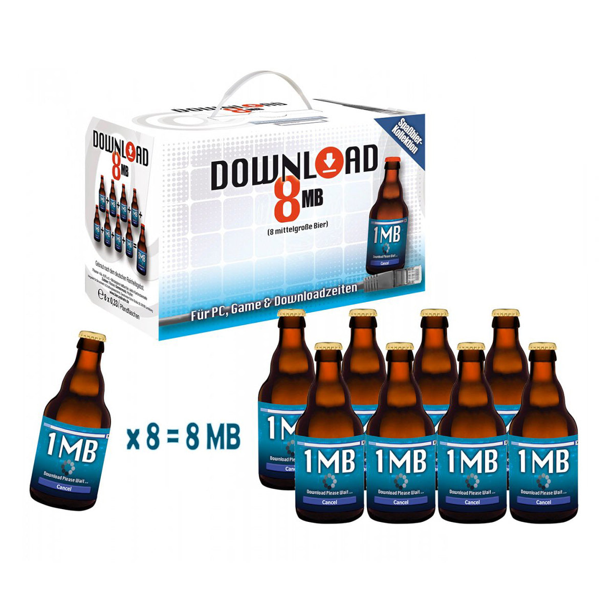 Download 8 Mittelgrosse Bier im Geschenkekarton (8x0,33l Pils)