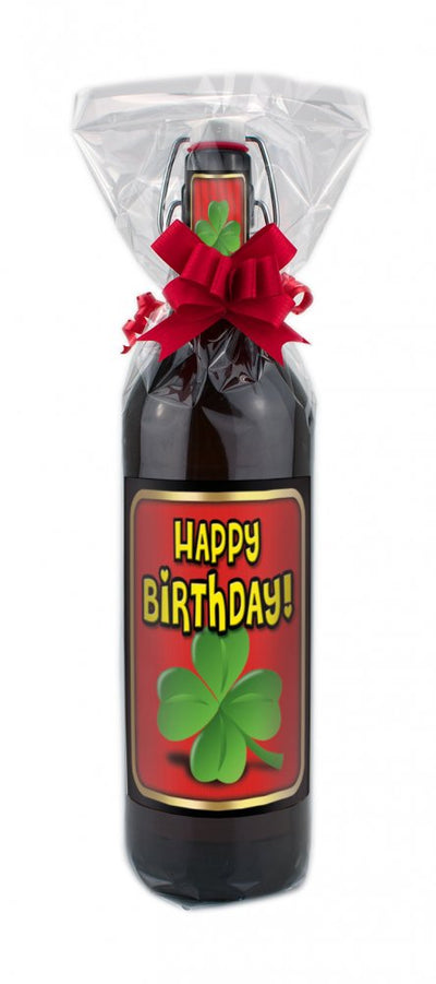 Happy Birthday  - 1 Liter Flasche Bier mit Bügelverschluss