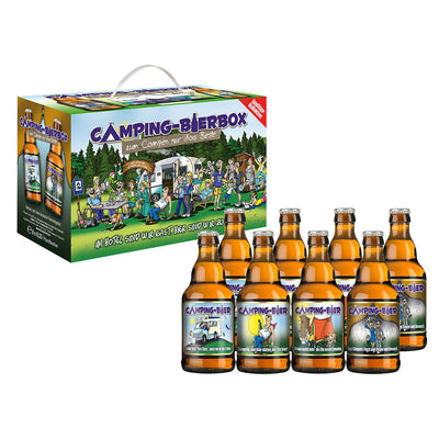 Camping Bierbox im 8er Geschenkkarton 8x0,33l Pils