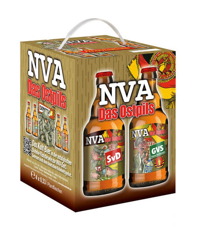 Bierwürfel NVA mit 4 Sammler Bierdeckel