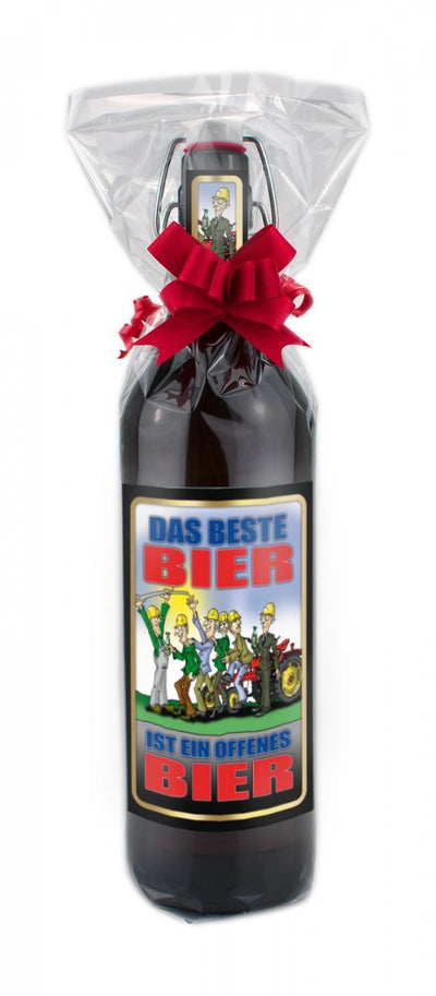 Offenes Bier 1 Liter Bügelflasche