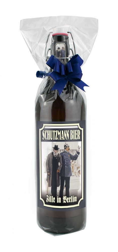 Schutzmann-Bier 1 Liter Flasche mit Bügelverschluss