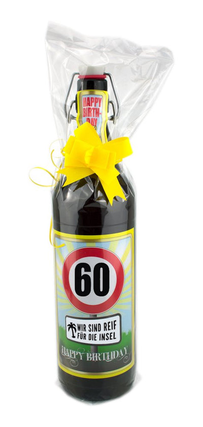 60 Jahre - 1 Liter Flasche mit edlem Pils