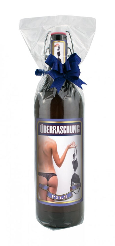 Überraschung - 1 Liter Flasche Bier mit Bügelverschluss