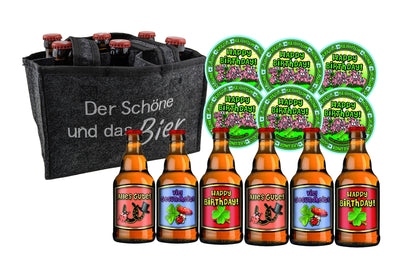 Der Schöne und das Bier | Geburtstag | Biertragetasche