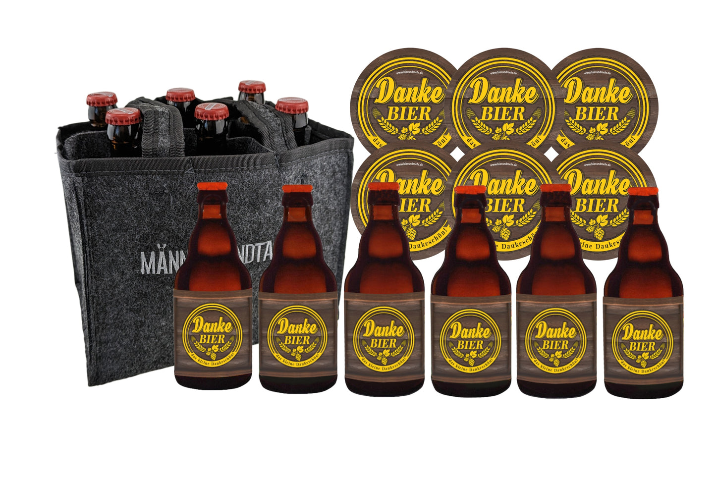 Männerhandtasche | Danke | Biertragetasche