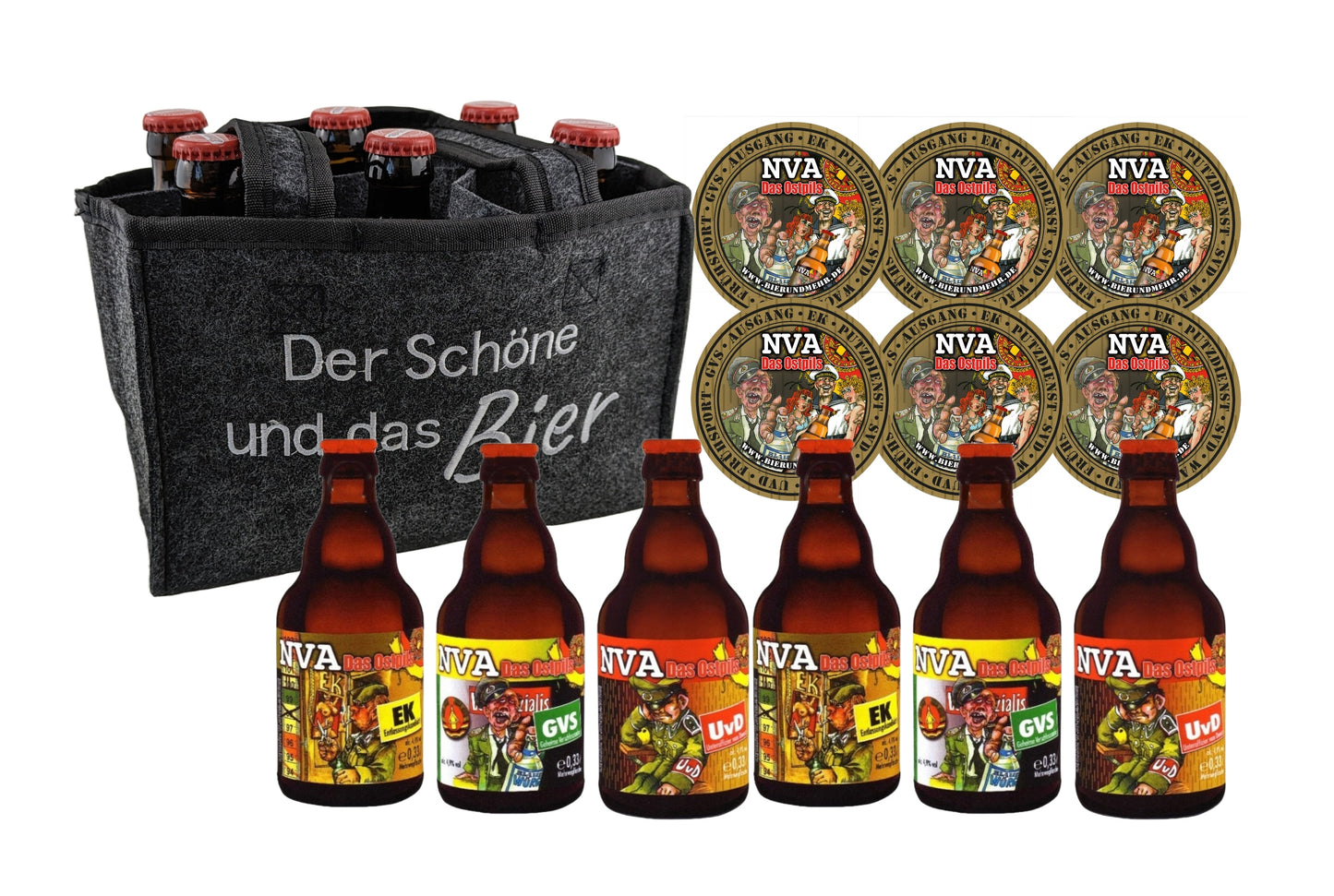 Der Schöne und das Bier | NVA | Biertragetasche