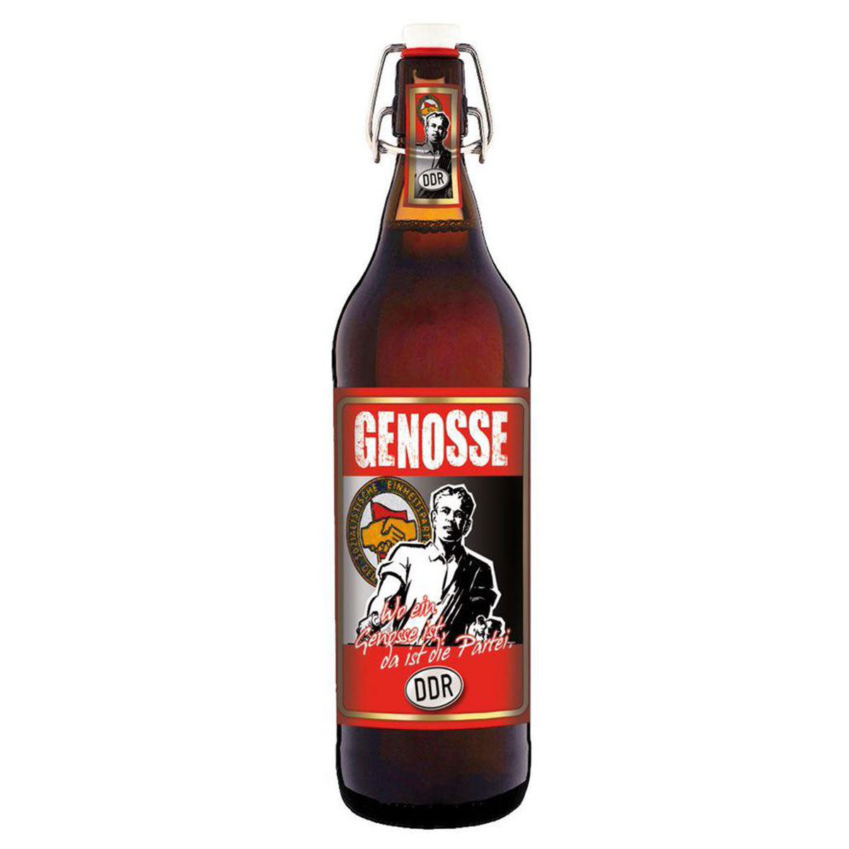 Genosse 1 Liter Flasche mit Bügelverschluss