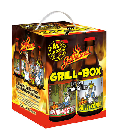 Grillbox Bier 4er im Bierwürfel mit Sammlerdeckeln