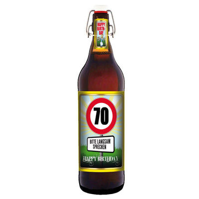 70 Jahre - 1 Liter Flasche mit edlem Pils