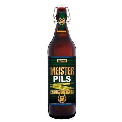 Meister-Pils  - 1 Liter Flasche Bier mit Bügelverschluss