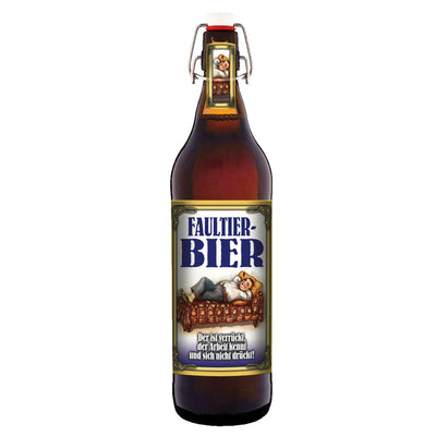 Faultier- Bier 1 Liter Flasche mit Bügelverschluss