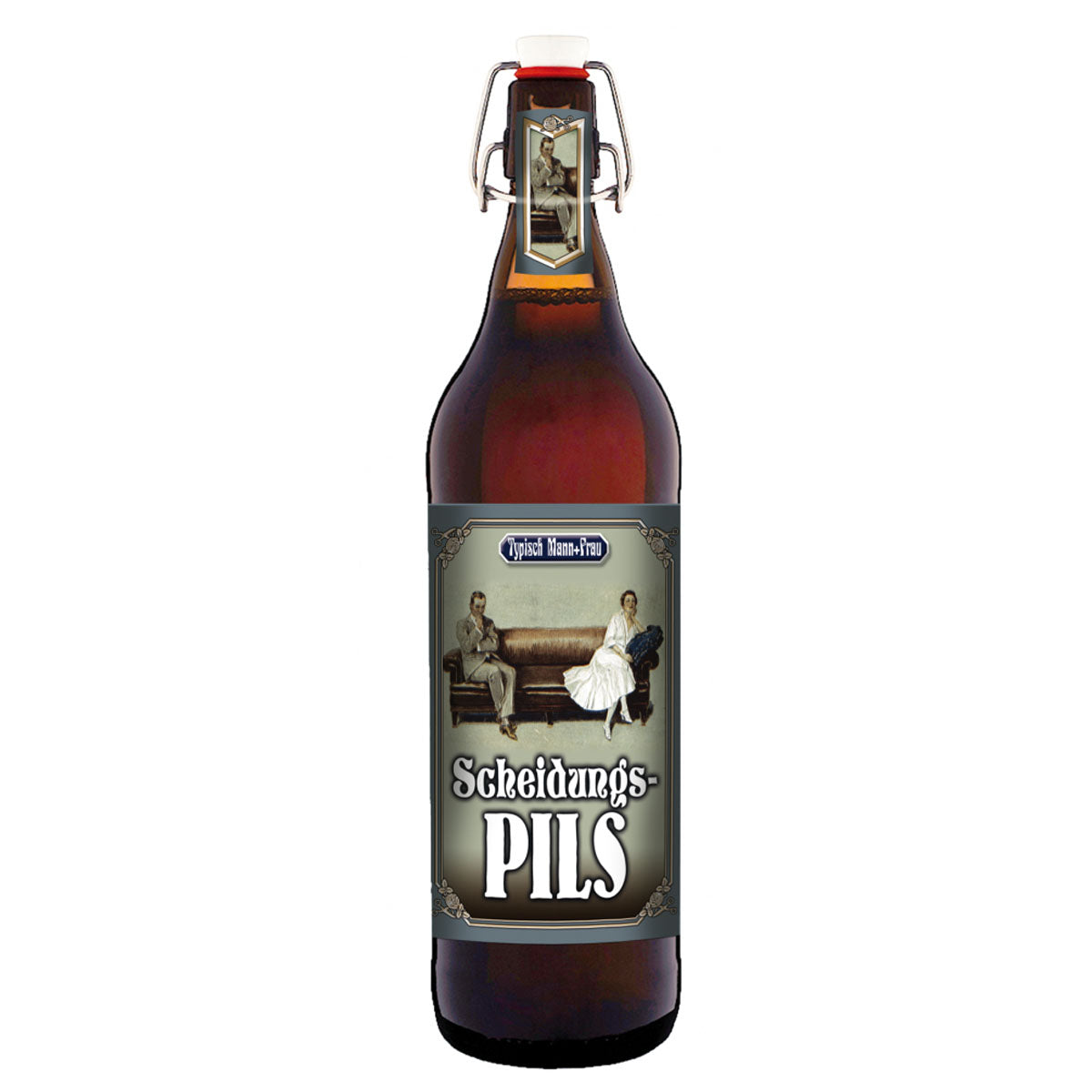 Scheidungs Pils 1 Liter Flasche mit Bügelverschluss alc 5% vol