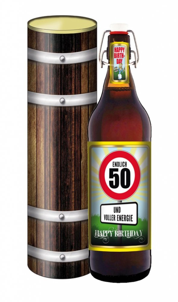 Bier Geschenk Geburtstag 50er Happy Birthday