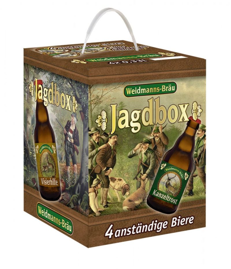 Bier Geschenk Bierbox Jagd Bierdeckel SAmmler