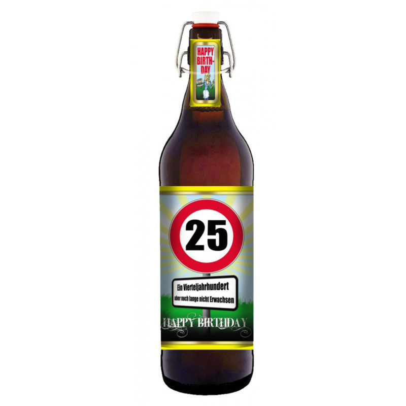 Bier Geschenk Geburtstag 25 Jahre 3Liter