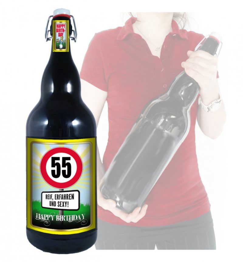 Bier Geschenk Geburtstag 55 Jahre 3Liter