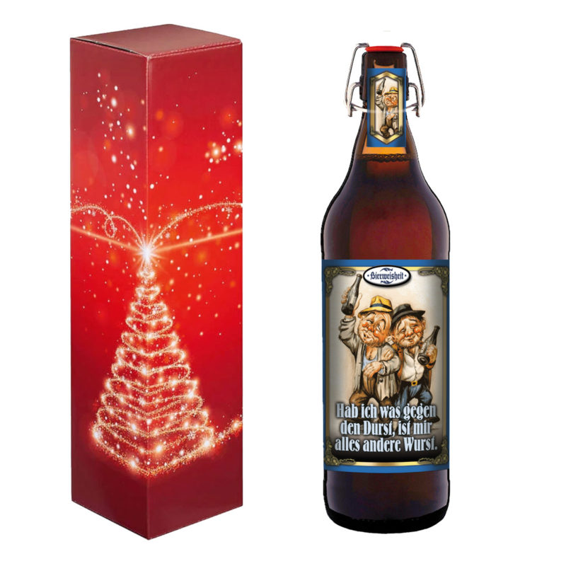 Bier Geschenk Sprüche lustig Biersprüche Gegen den Durst Geschenkverpackung
